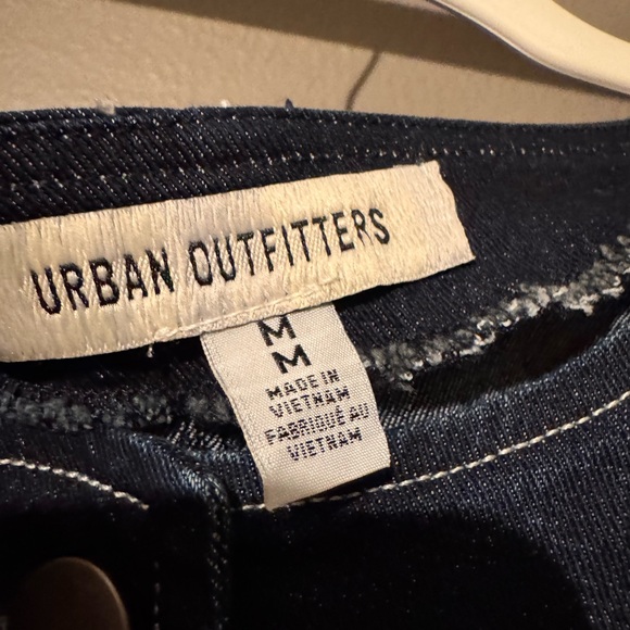Urban Outfitters BLDG Longline Blanche Dark Blue Denim vest - Picture 4 of 5